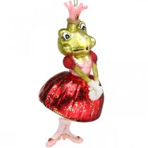Artikel Christbaumanhänger Froschprinzessin aus Glas 14 cm rot-rosa 2er-Set