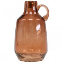 Artikel Kerzenständer Glas Stabkerze Braun Glas Deko H22cm