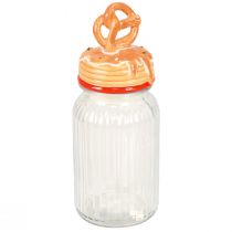 Artikel Bonboniere Glas Keksglas mit Deckel Brezel Ø11cm H28,5cm