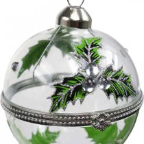 Artikel Christbaumkugeln aus Glas zum Befüllen Stechpalmenmotiv Ø6 cm 2 Stück