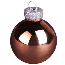 Artikel Gläserne Weihnachtskugeln Silber und Apricot Ø4cm 24 Stück
