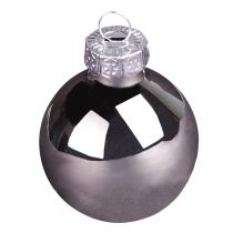Artikel Gläserne Weihnachtskugeln Silber und Apricot Ø4cm 24 Stück