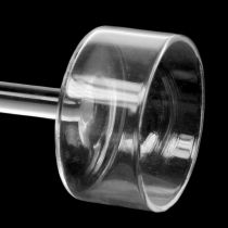 Artikel Glas-Teelichthalter mit Dorn H20cm, Ø4,5cm, 8 Stück, klar