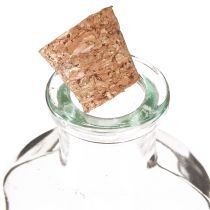Artikel Glasvase Flaschen Deko Vase mit Korken H10,5cm 8 St