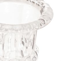 Artikel Glasvase mit Fuss Ø11cm H14cm Transparent Retro Design für Dekorationen
