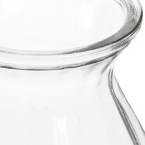 Artikel Glasvase bauchig Vase mit Rillen Klar Ø11cm H14cm 2St