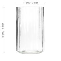 Artikel Vase einzigartiger Streifen Struktur modernes Design 19cm