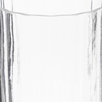 Artikel Glasvase zylindrisch mit Rillenstruktur 24cm transparent für Innenbereich