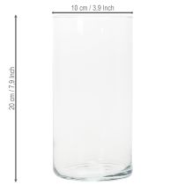Artikel Glaszylinder Vase 20 cm hoch Transparent für Blumen und Dekoration
