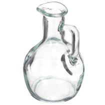 Artikel Mini Glaskaraffe mit Henkel 12 cm für Tischdekoration, transparent, 6er-Set