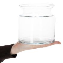Artikel Glasvase klar rund mit Hals aus Glas 15cm für Blumen oder Dekoration