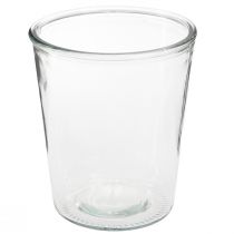 Artikel Glasvase konisch Vase Glas Übertopf Ø14cm H16cm 2St