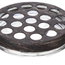 Artikel Glasflasche mit Metallkorb und Lochdeckel, 20 cm, Transparent/Schwarz, für Wohnraumdekoration