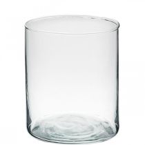 Glasvase rund, Glaszylinder Klar Ø9cm H10,5cm
