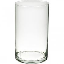 Glasvase rund, Glaszylinder Klar Ø9cm H15,5cm