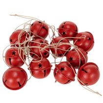 Artikel Rote Metall-Glöckchen mit Sternmotiv 3 cm 9er-Set