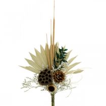 Artikel Grabgestecke aus Trockenblumen, 24 Stück, Naturfarben, ca. 18–28 cm