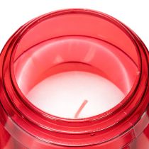Artikel Grabkerze Rot Deckel Schwarz Gedenkkerze 4 Tage H22,5cm
