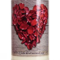 Artikel Grabkerzen mit Motiv Rosen Trauerlichter Gemischt Ø7cm H18,5cm 6St