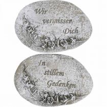 Artikel Grabschmuck Stein Spruch „Wir vermissen Dich“ 11cm 4 St