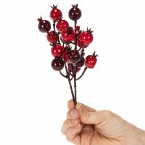 Artikel Künstliche Granatapfelzweige 19 cm, 4 Stück, rot, für Vase und Gestecke