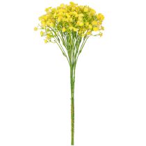 Artikel Gypsophila künstlich gelbe Blüten Metallkern 46cm 4 Stiele