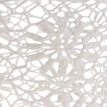 Artikel Häkeltopf aus Kunststoff in Weiss Ø17cm H15cm mit Blumenmuster