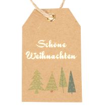 Artikel Geschenkanhänger Weihnachten Papier Schöne Weihnachten Naturbraun 8cm 36 Stück