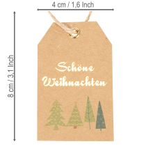 Artikel Geschenkanhänger Weihnachten Papier Schöne Weihnachten Naturbraun 8cm 36 Stück