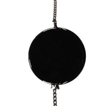 Artikel Hängedekoration aus Metall, 80 cm, Schwarz-Gold, mit Kreisen und Scheiben für Fensterdeko