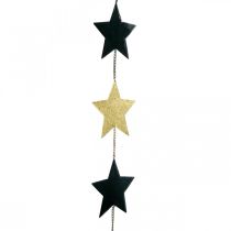 Artikel Weihnachtsdeko Stern Anhänger Gold Schwarz 5 Sterne 78cm