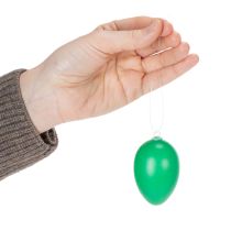 Artikel Ostereier Anhänger aus Kunststoff 6 cm bunt für Frühlings- und Osterdekoration, 24er-Set