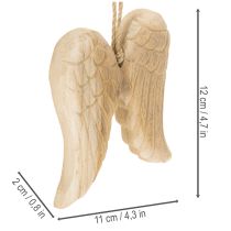 Artikel Holzanhänger Engelsflügel natur 12 cm