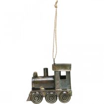 Artikel Christbaumschmuck Lokomotive aus Metall 7,5 cm Messing Schwarz