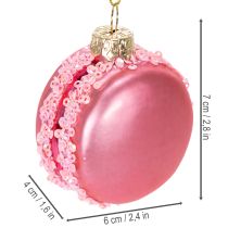 Artikel Weihnachtsbaumschmuck Glasanhänger Macaron 6 cm Pastelltöne 6-teilig