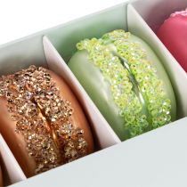Artikel Weihnachtsbaumschmuck Glasanhänger Macaron 6 cm Pastelltöne 6-teilig