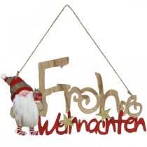 Holz Schriftzug Frohe Weihnachten Fensterdeko Wichtel 2St