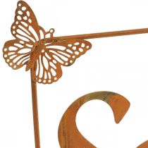 Artikel Gartendeko mit Schmetterlingen, Hänger “Sommerlust”, Metalldeko Edelrost L54,5cm H14cm