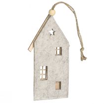 Artikel Weihnachtsdekoration Filzhäuschen Beige 15 cm 6er-Set