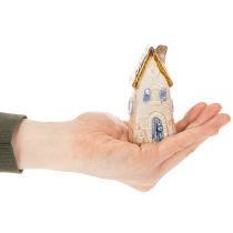 Artikel Keramik Miniaturhäuser 10 cm im Set, handbemalt, rustikale Dekoration für Innenräume