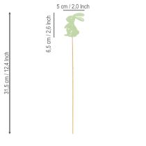 Artikel Deko Hasen am Stiel als grafische Akzente für Tisch und Pflanzgefäße 31,5cm 16St