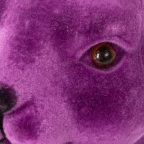 Artikel Hasenbüste Denkend Beflockt Violett 16,5×13×27 cm Osterdekoration