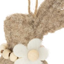 Artikel Filz Osterhase Hängedekoration 14cm Beige mit Blüte 8er Set für Fenster