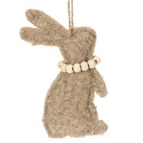 Artikel Filz Osterhase Hängedekoration 14cm Beige mit Blüte 8er Set für Fenster