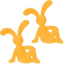Artikel Osterdekoration Hasenfigur aus Kunststoff 20 cm Gelb 2er-Set