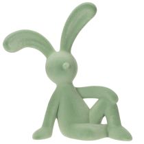 Artikel Dekofigur Hase aus Kunststoff 38cm Salbeigrün für Frühlingsdekoration