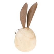 Artikel Deko Hase aus Holz und Metall mit Brille und langen Ohren, 19 cm, 2er-Set