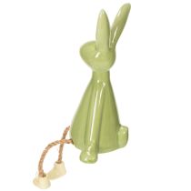 Artikel Keramik-Osterhasen-Deko Kantenhocker 22 cm Grün/Gelb, 2er-Set