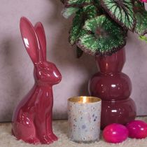Artikel Keramik Osterhase Glänzend Rosa 37cm – Dekorative Figur für Frühling und Ostern