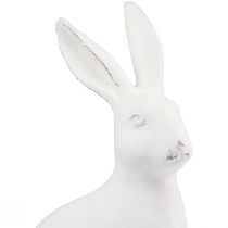 Artikel Hase sitzend Deko Hase Kunststein Deko Weiß H27cm